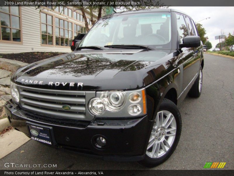 Santorini Black Metallic / Jet Black/Jet Black 2009 Land Rover Range Rover HSE