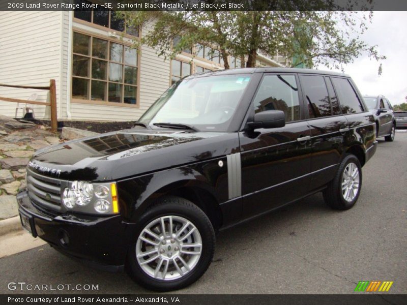 Santorini Black Metallic / Jet Black/Jet Black 2009 Land Rover Range Rover HSE