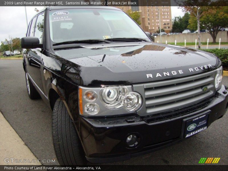 Santorini Black Metallic / Jet Black/Jet Black 2009 Land Rover Range Rover HSE