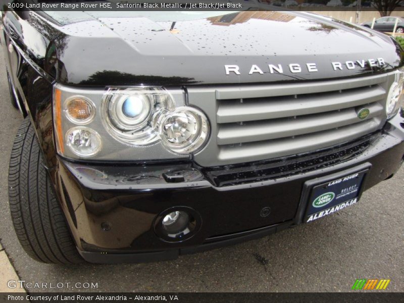 Santorini Black Metallic / Jet Black/Jet Black 2009 Land Rover Range Rover HSE