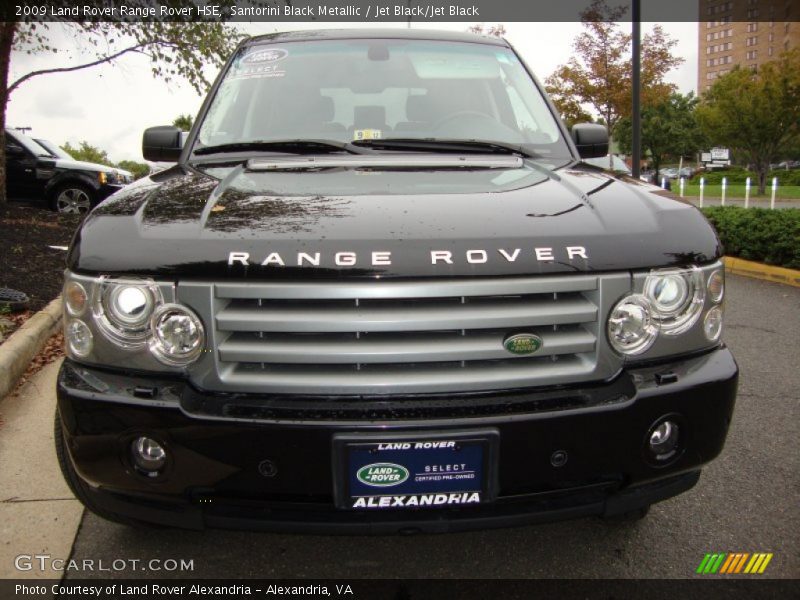 Santorini Black Metallic / Jet Black/Jet Black 2009 Land Rover Range Rover HSE