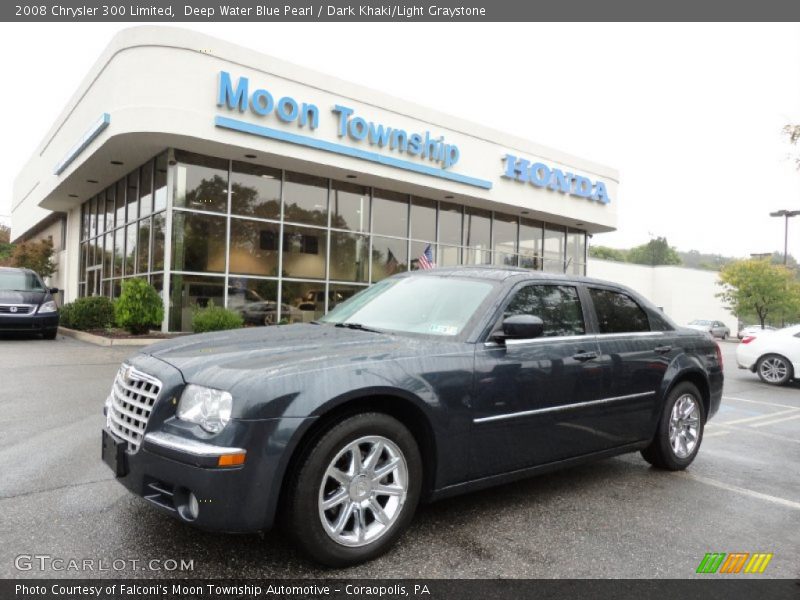 Deep Water Blue Pearl / Dark Khaki/Light Graystone 2008 Chrysler 300 Limited