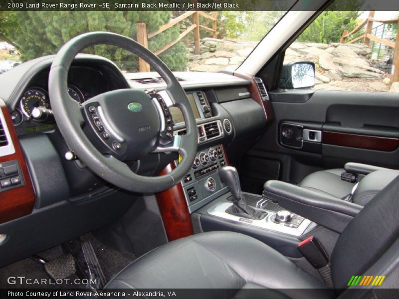 Santorini Black Metallic / Jet Black/Jet Black 2009 Land Rover Range Rover HSE
