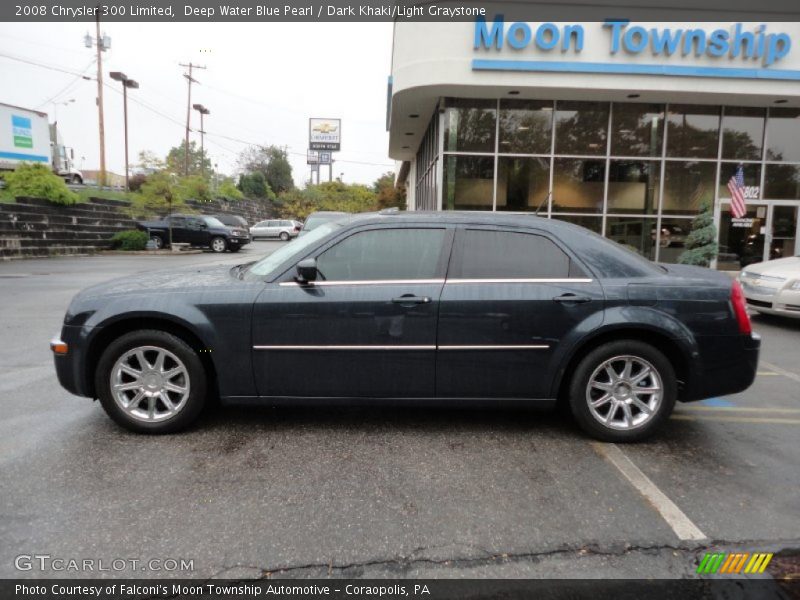 Deep Water Blue Pearl / Dark Khaki/Light Graystone 2008 Chrysler 300 Limited