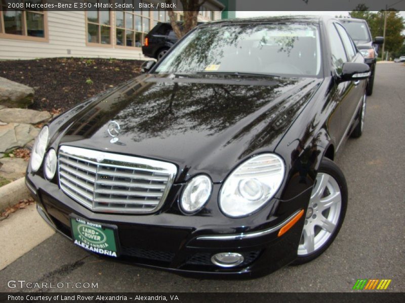 Black / Black 2008 Mercedes-Benz E 350 4Matic Sedan