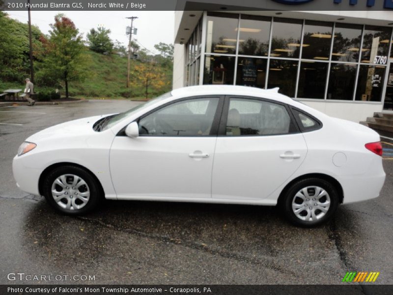Nordic White / Beige 2010 Hyundai Elantra GLS
