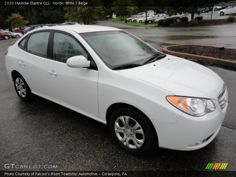 Nordic White / Beige 2010 Hyundai Elantra GLS