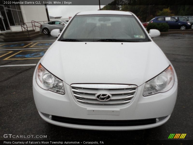 Nordic White / Beige 2010 Hyundai Elantra GLS