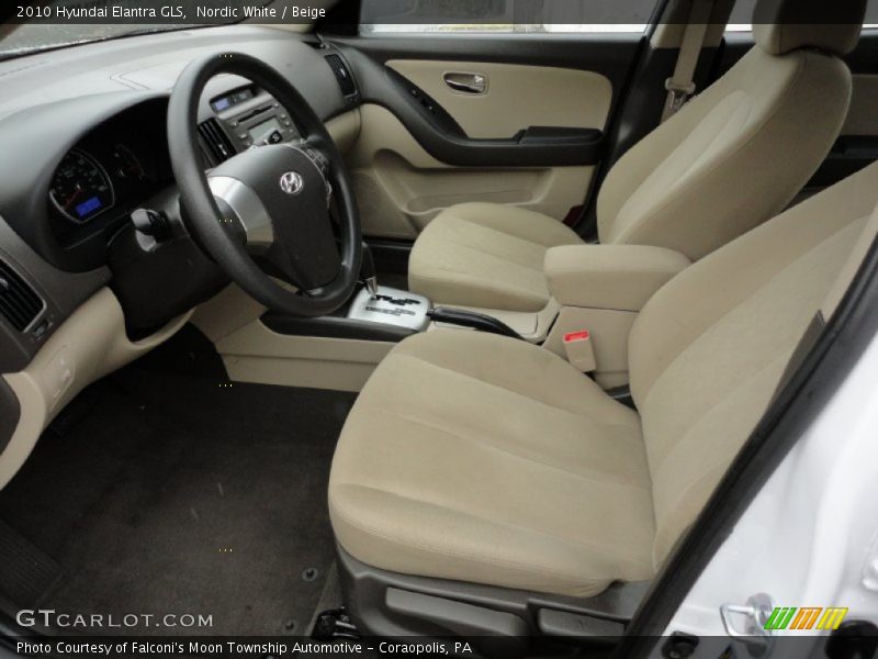 Nordic White / Beige 2010 Hyundai Elantra GLS