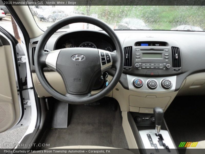 Nordic White / Beige 2010 Hyundai Elantra GLS