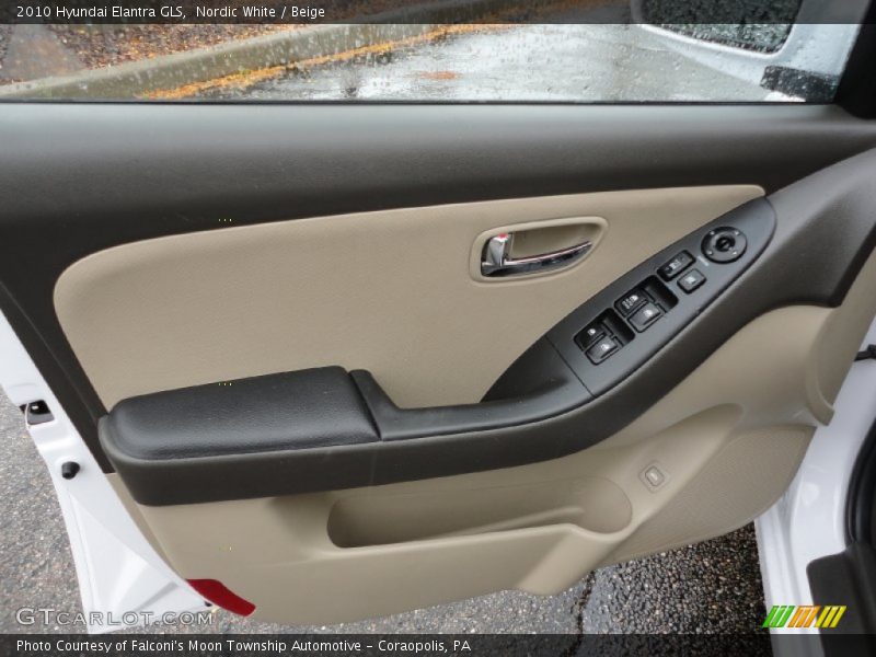 Nordic White / Beige 2010 Hyundai Elantra GLS