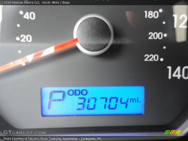 Nordic White / Beige 2010 Hyundai Elantra GLS