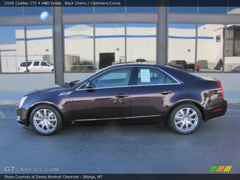 Black Cherry / Cashmere/Cocoa 2008 Cadillac CTS 4 AWD Sedan