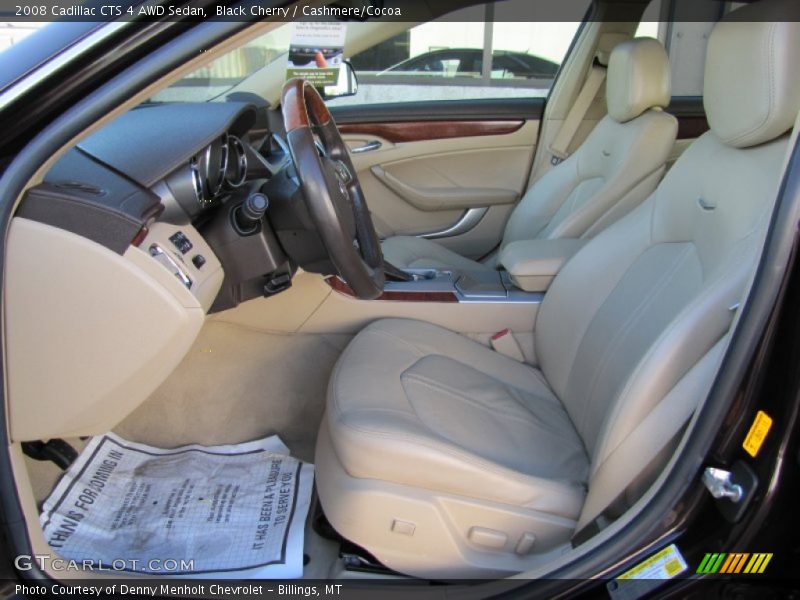 Black Cherry / Cashmere/Cocoa 2008 Cadillac CTS 4 AWD Sedan