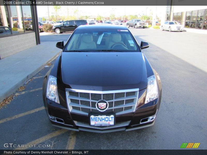 Black Cherry / Cashmere/Cocoa 2008 Cadillac CTS 4 AWD Sedan