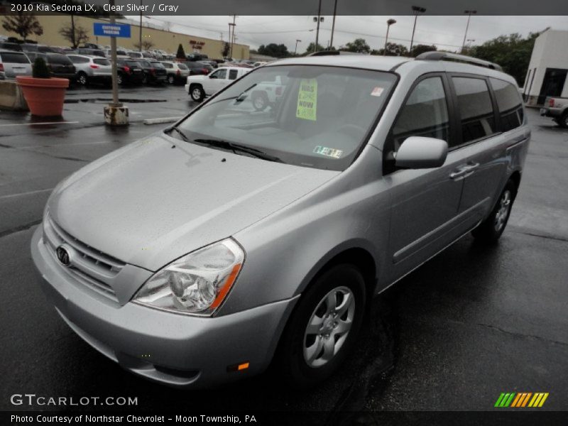 Clear Silver / Gray 2010 Kia Sedona LX