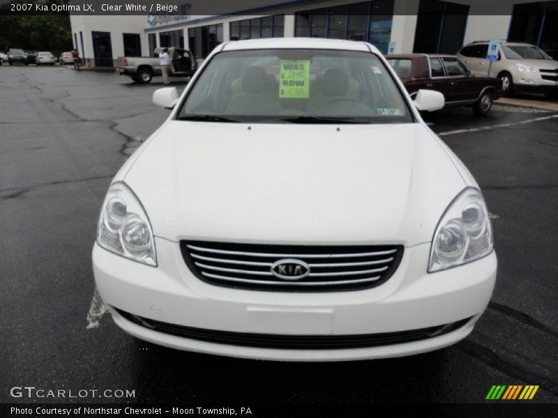 Clear White / Beige 2007 Kia Optima LX