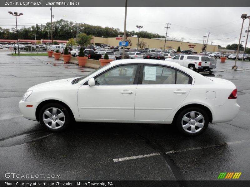 Clear White / Beige 2007 Kia Optima LX