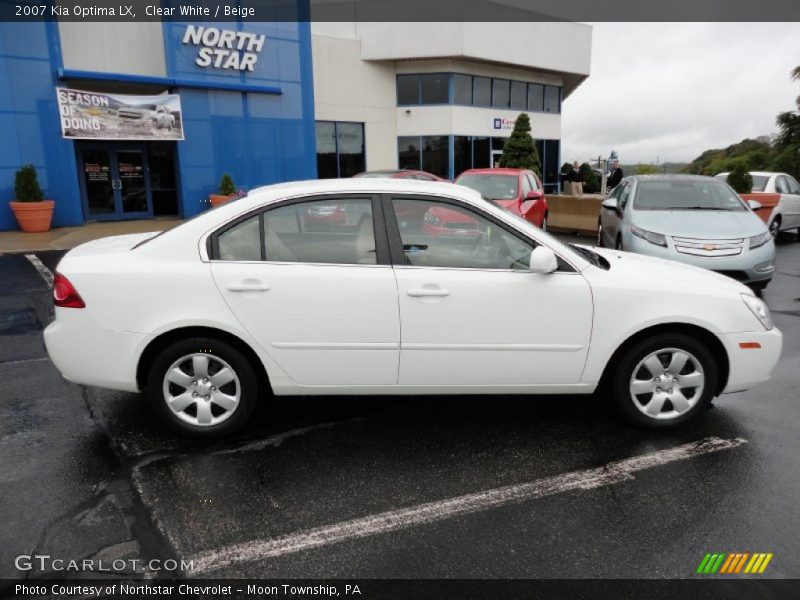 Clear White / Beige 2007 Kia Optima LX