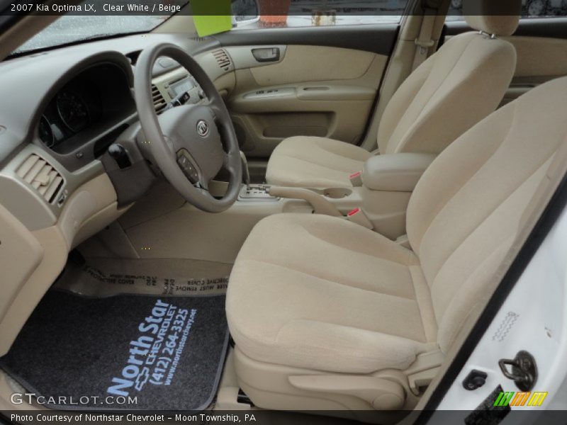 Clear White / Beige 2007 Kia Optima LX