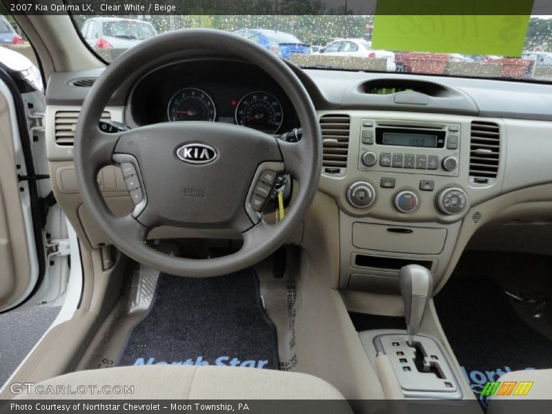 Clear White / Beige 2007 Kia Optima LX