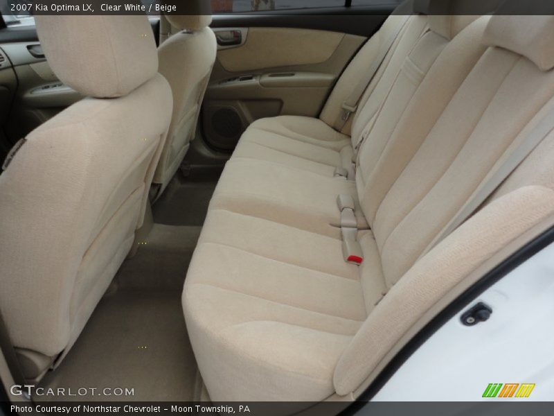Clear White / Beige 2007 Kia Optima LX