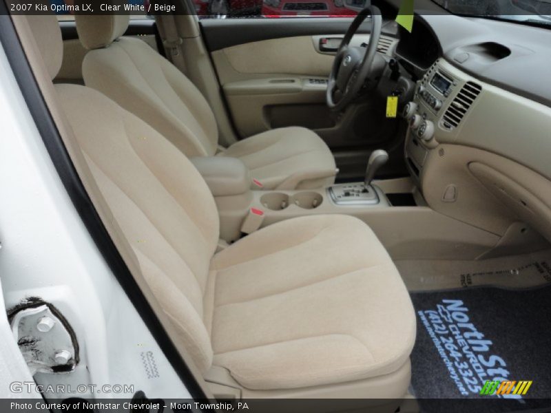 Clear White / Beige 2007 Kia Optima LX