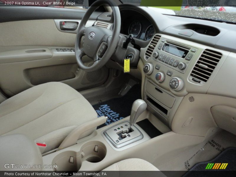 Clear White / Beige 2007 Kia Optima LX