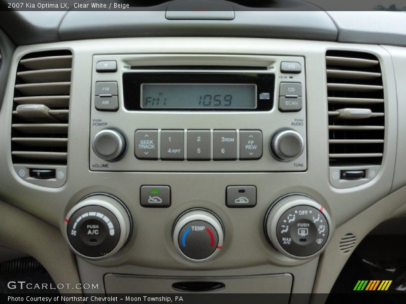 Clear White / Beige 2007 Kia Optima LX