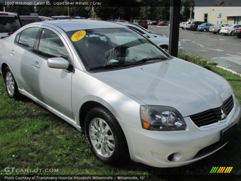 Liquid Silver Metallic / Gray 2007 Mitsubishi Galant ES