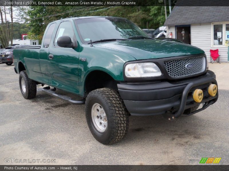 Amazon Green Metallic / Medium Graphite 2000 Ford F150 XL Extended Cab