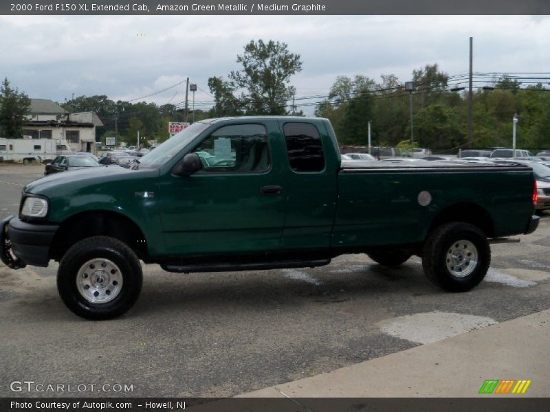 Amazon Green Metallic / Medium Graphite 2000 Ford F150 XL Extended Cab
