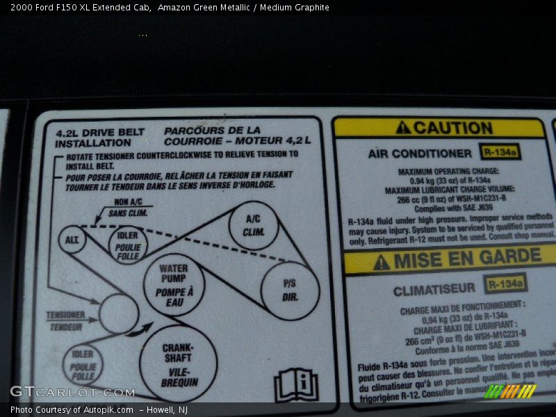 Amazon Green Metallic / Medium Graphite 2000 Ford F150 XL Extended Cab