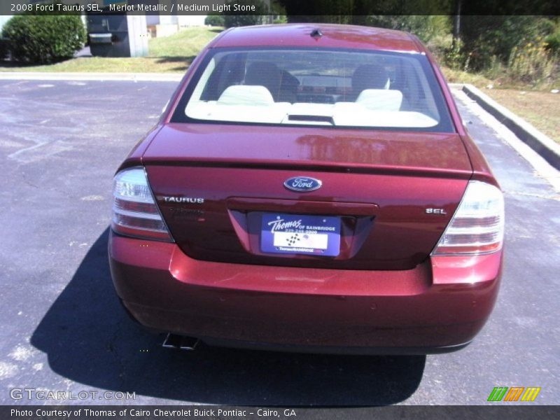 Merlot Metallic / Medium Light Stone 2008 Ford Taurus SEL