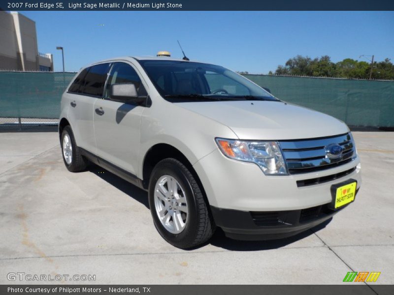 Light Sage Metallic / Medium Light Stone 2007 Ford Edge SE