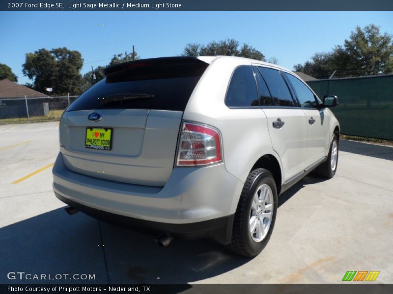 Light Sage Metallic / Medium Light Stone 2007 Ford Edge SE
