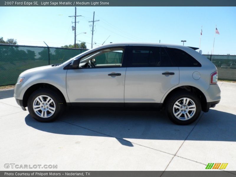 Light Sage Metallic / Medium Light Stone 2007 Ford Edge SE