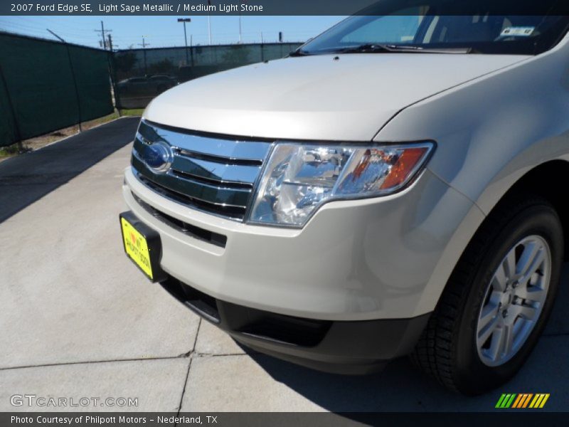 Light Sage Metallic / Medium Light Stone 2007 Ford Edge SE