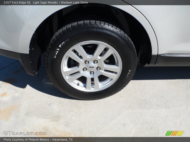 Light Sage Metallic / Medium Light Stone 2007 Ford Edge SE