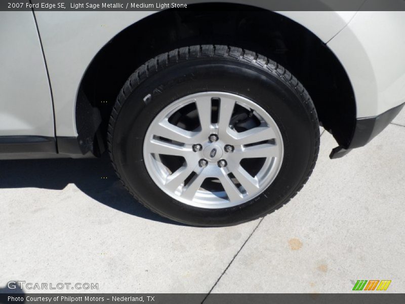 Light Sage Metallic / Medium Light Stone 2007 Ford Edge SE