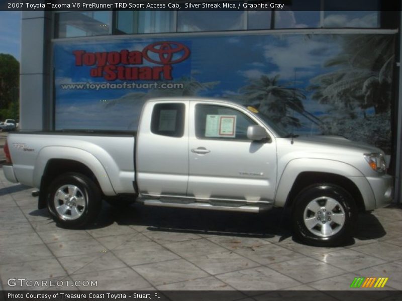 Silver Streak Mica / Graphite Gray 2007 Toyota Tacoma V6 PreRunner TRD Sport Access Cab