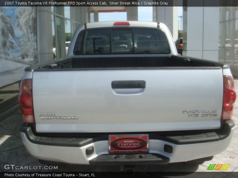 Silver Streak Mica / Graphite Gray 2007 Toyota Tacoma V6 PreRunner TRD Sport Access Cab