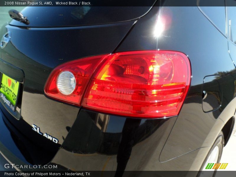 Wicked Black / Black 2008 Nissan Rogue SL AWD