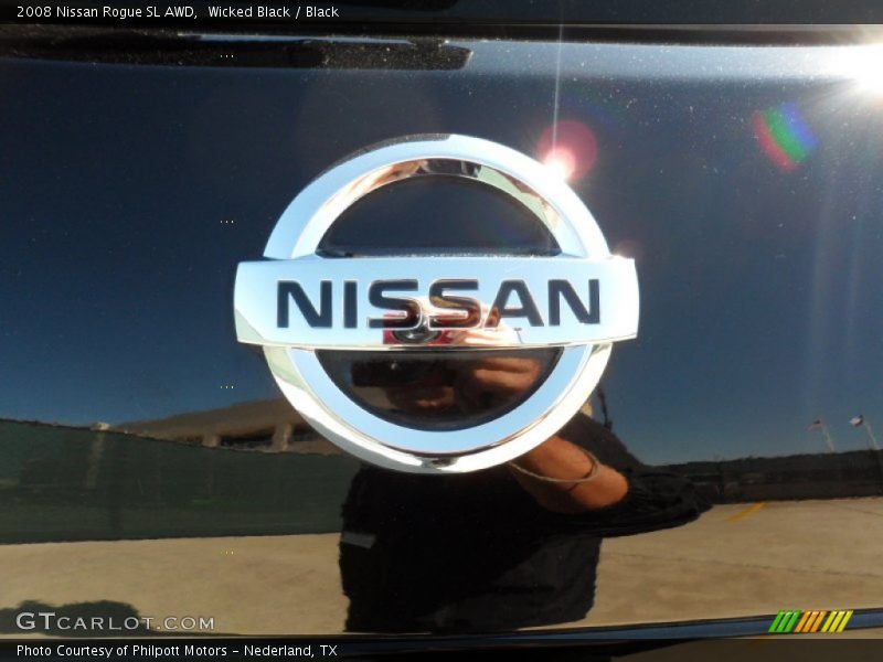 Wicked Black / Black 2008 Nissan Rogue SL AWD