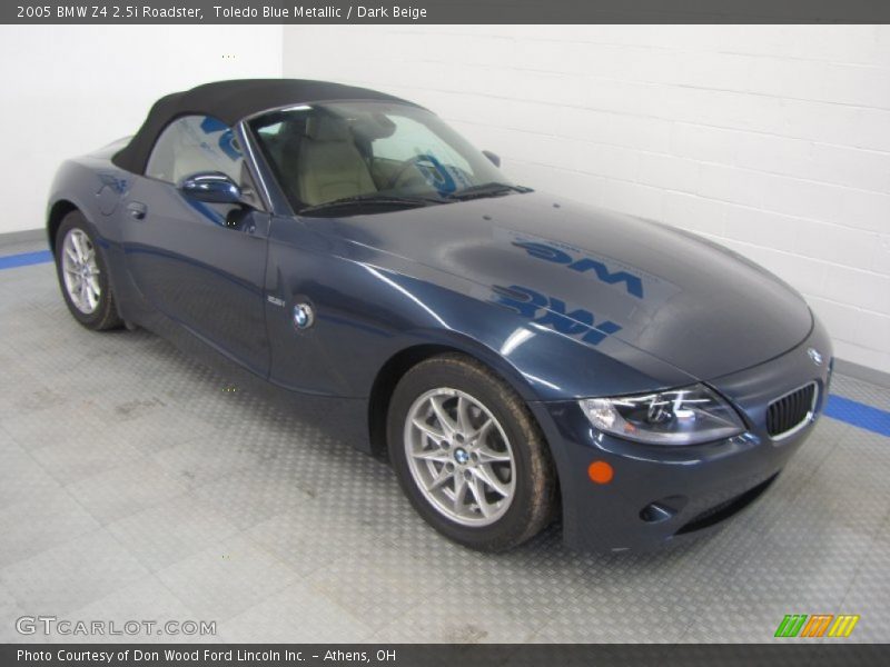 Toledo Blue Metallic / Dark Beige 2005 BMW Z4 2.5i Roadster