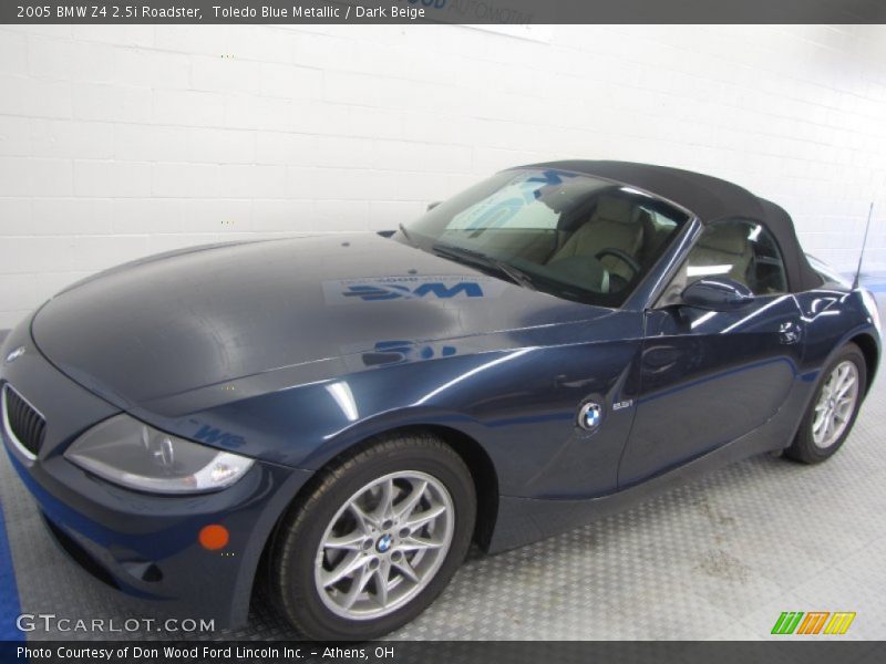Toledo Blue Metallic / Dark Beige 2005 BMW Z4 2.5i Roadster