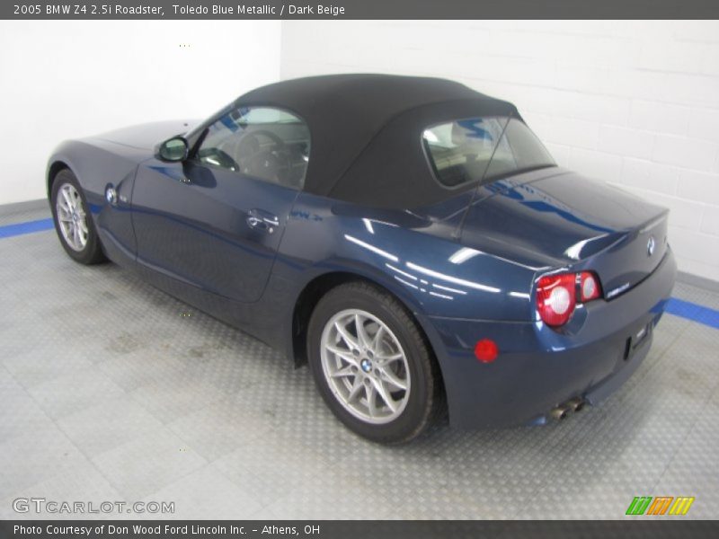 Toledo Blue Metallic / Dark Beige 2005 BMW Z4 2.5i Roadster