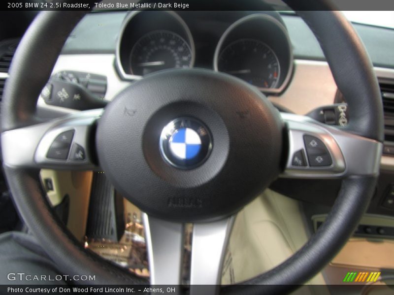 Toledo Blue Metallic / Dark Beige 2005 BMW Z4 2.5i Roadster