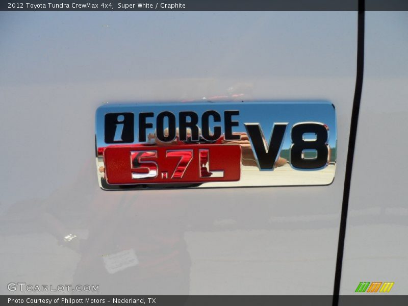 Super White / Graphite 2012 Toyota Tundra CrewMax 4x4