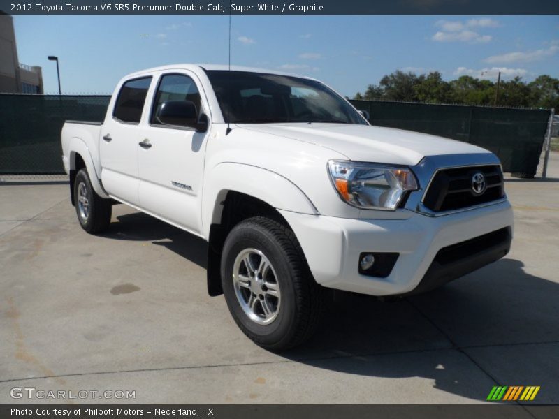 Super White / Graphite 2012 Toyota Tacoma V6 SR5 Prerunner Double Cab